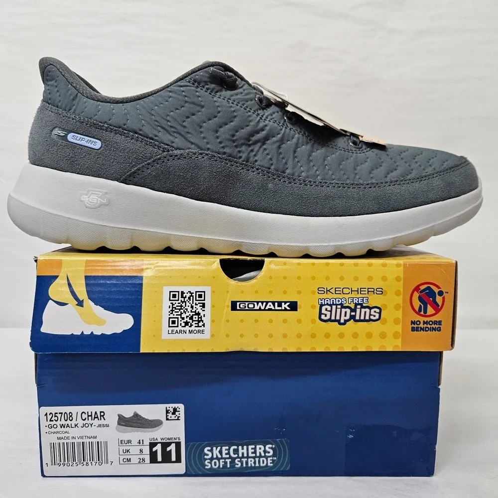 Skechers Go Walk Joy Jessi Slip-ins Sneakers‎ 125708 Charcoal Gray Women Size 11